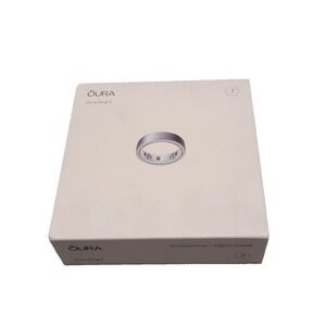 Oura Ring 4 Brushed Silver Size 7 Smart Health Sleep Tracker Bluetooth Box